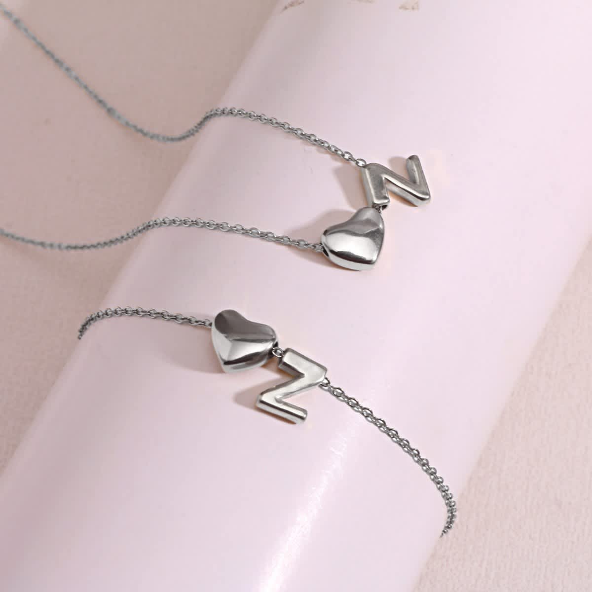 Dainty A-Z Initial Heart Necklace