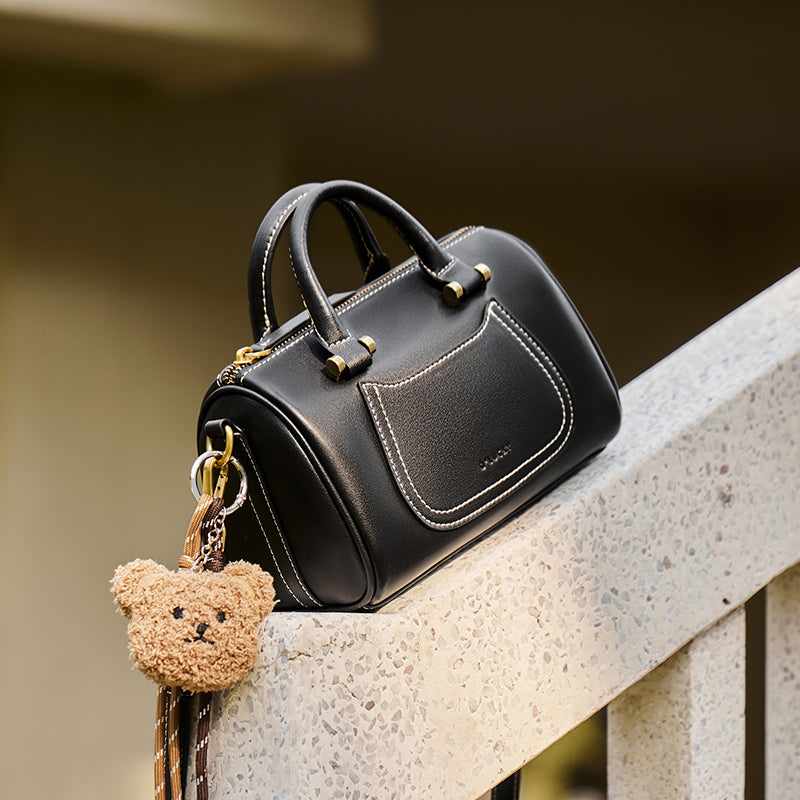 Arcadia Mini Leather Duffle Crossbody Bag