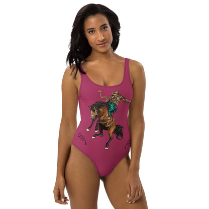 Baha Ranch Yeehaw Ride Cowboy Ride One-Piece Swimsuit