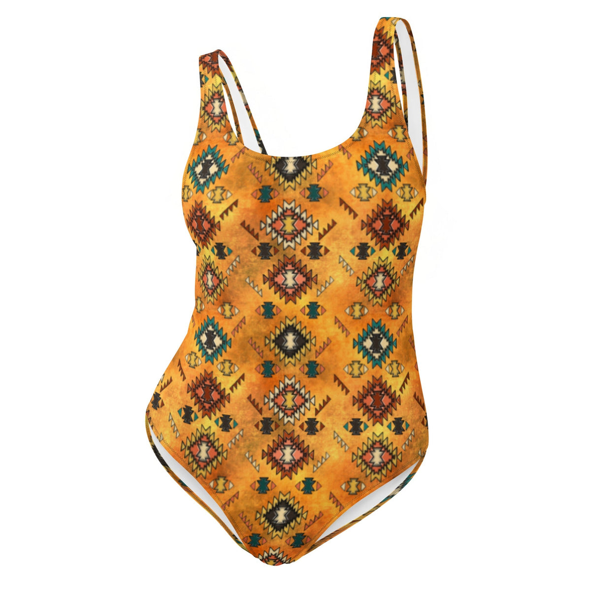 Baha Ranch Yeehaw Golden Aztec One-Piece Swimsuit