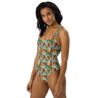 Baha Ranch Yeehaw Feelin' Lucky Cowgirl One-Piece Swimsuit