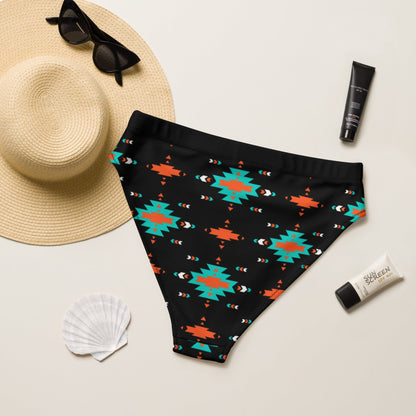 Baha Ranch Yeehaw Turquoise & Orange Aztec Bikini Bottom