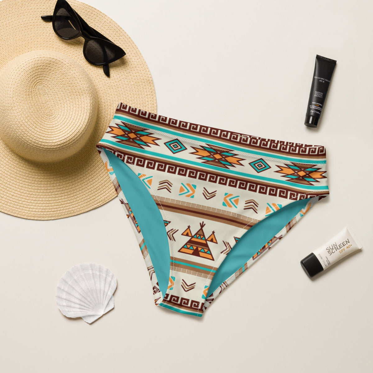 Baha Ranch Yeehaw Turquoise Teepee Bikini Bottom