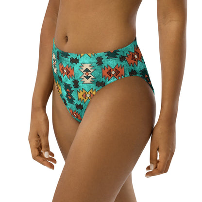 Baha Ranch Yeehaw Turquoise Aztec Bikini Bottom