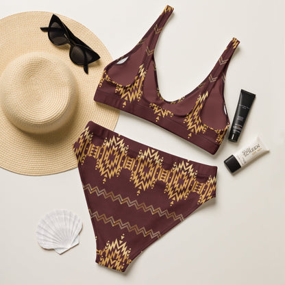Baha Ranch Yeehaw Gold Aztec Bikini