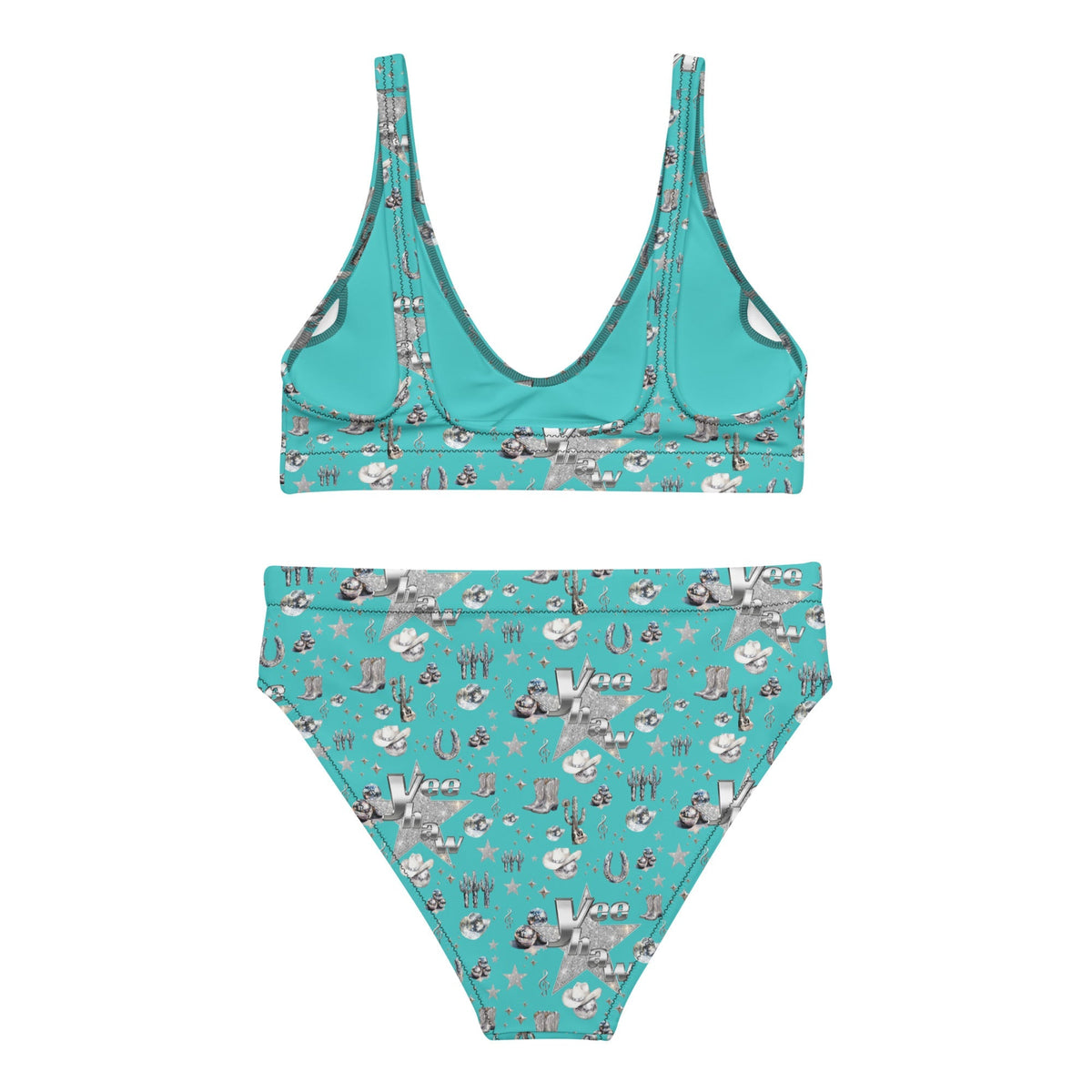 Baha Ranch Yeehaw Turquoise Rhinestone Cowgirl Turquoise Bikini