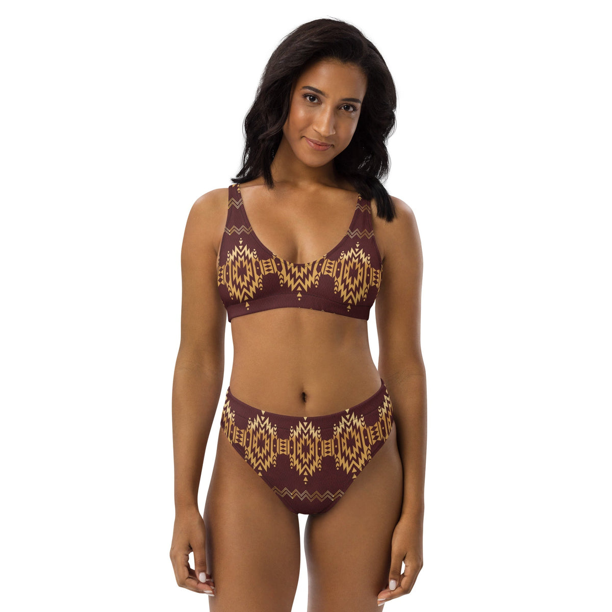 Baha Ranch Yeehaw Gold Aztec Bikini