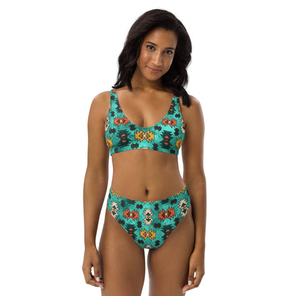 Baha Ranch Yeehaw Turquoise Aztec Bikini