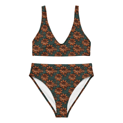 Baha Ranch Yeehaw Floral Leather Print Bikini