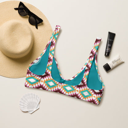 Baha Ranch Yeehaw Aztec Print Bikini Top