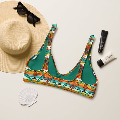 Baha Ranch Yeehaw Mustard Aztec Bikini Top