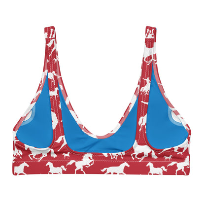 Baha Ranch Yeehaw Red Rodeo Cowboy Bikini Top