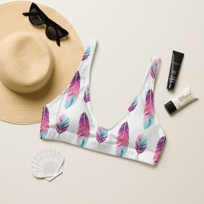 Baha Ranch Yeehaw Boho Feather Bikini Top