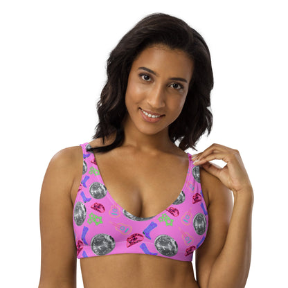 Baha Ranch Yeehaw Disco Cowgirl Bikini Top