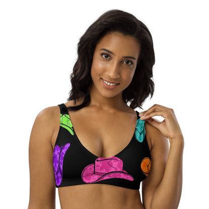 Baha Ranch Yeehaw All Neon Hat Bikini Top