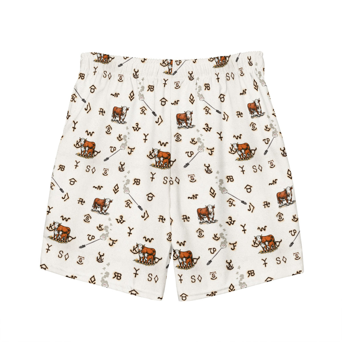 Baha Ranch YEEHAW Hereford Brands Swim Trunks