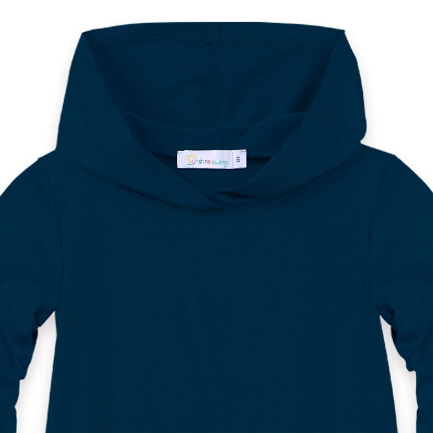 Dark Blue Stripe Pocket Hooded Low Waist Dress