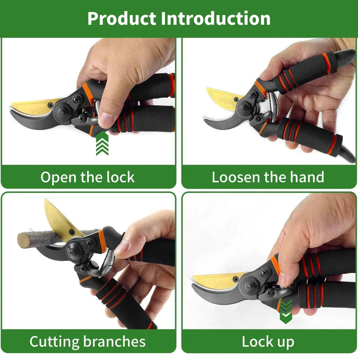 Comfort Grip Hand Pruners for Gardening