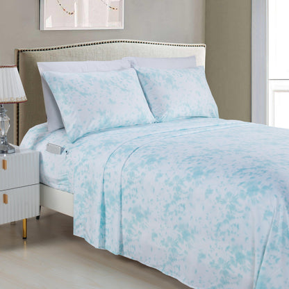 Elegant Comfort 6-Piece Colorful Tie Dye Pattern Sheet Set - Soft as a Hotel Premium Quality Bedding