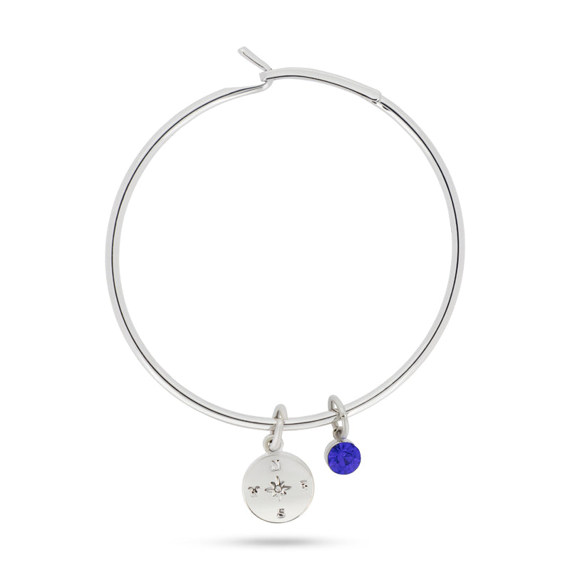 Lovita Silver Charm Bangles Anchors Away - Set of 2 Bangles