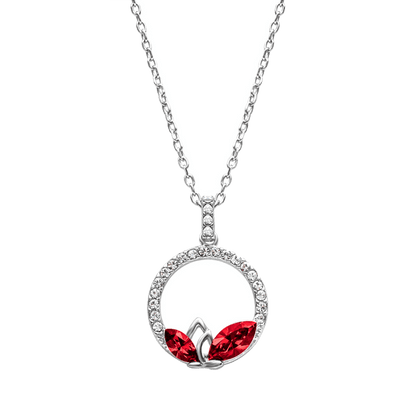 Elegant Dual Marquis Pavé Pendant Necklace  Embellished with Swarovski Crystals by callura