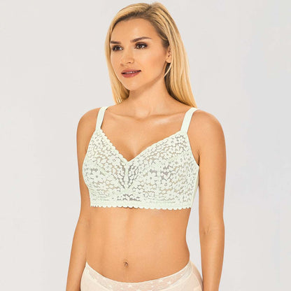 Floral Lace Wireless Minimizer Bra
