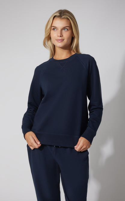 90 Degree by Reflex Terry Everyday Raglan Pullover Sweatshirt