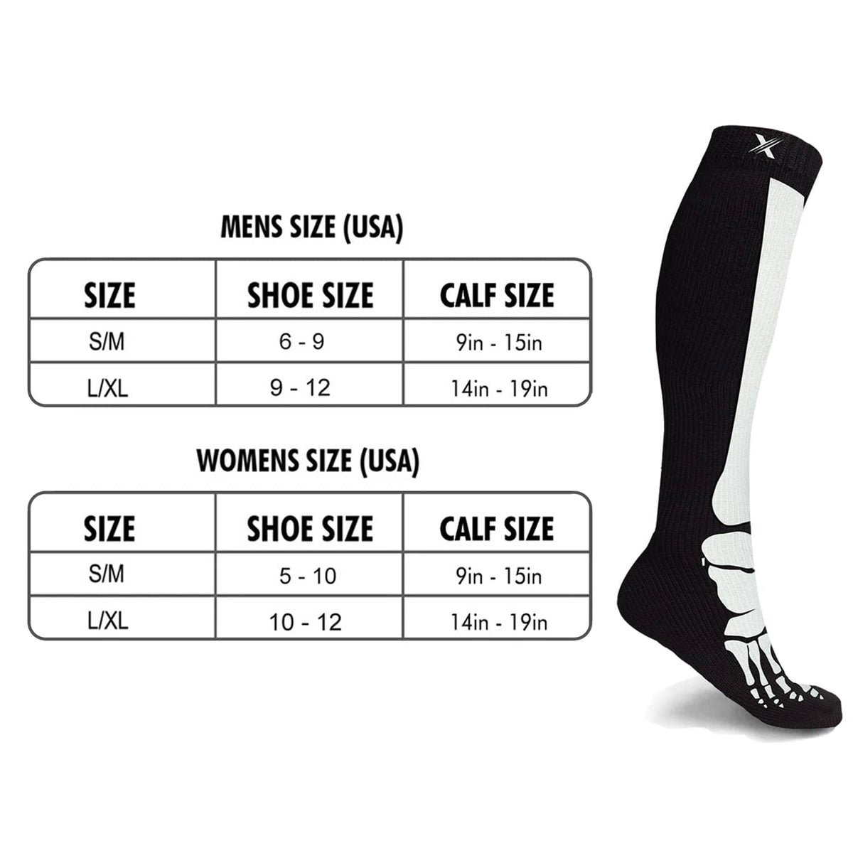 Extreme Fit 3-Pairs Halloween Themed Knee High Compression Socks