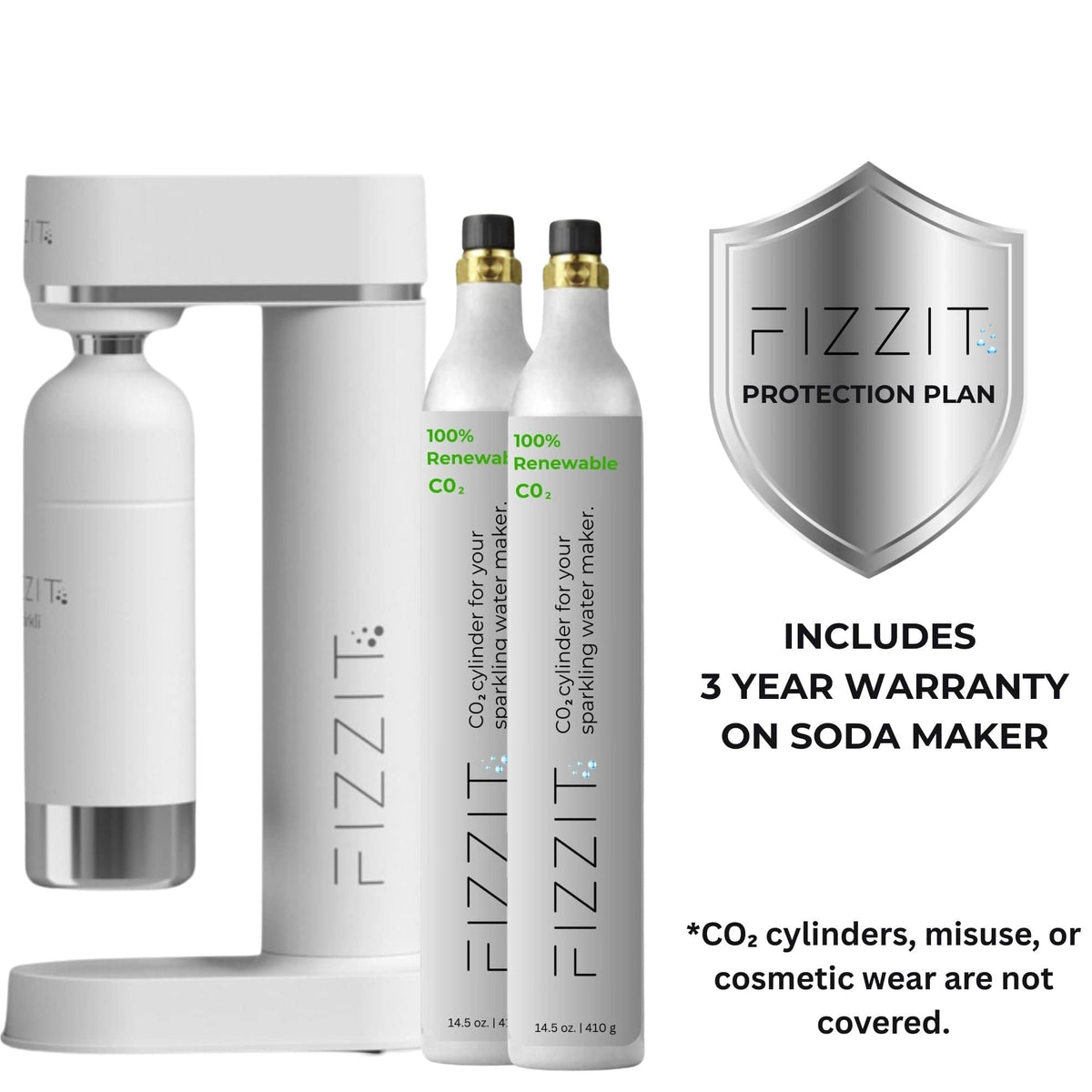 Fizzit™ Spärklï Carbonated Water Soda Maker with Stainless Steel Bottle – Dishwasher Safe Bottles - Sparkling Water Maker