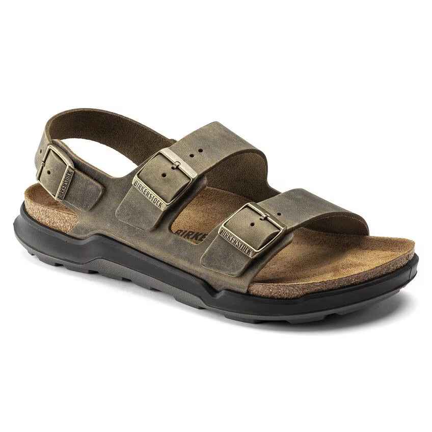 Birkenstock Milano CT Men Oiled Leather Faded Khaki