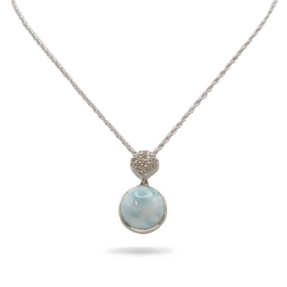 Larimar Stone Sterling Silver Bliss Necklace By Marahlago