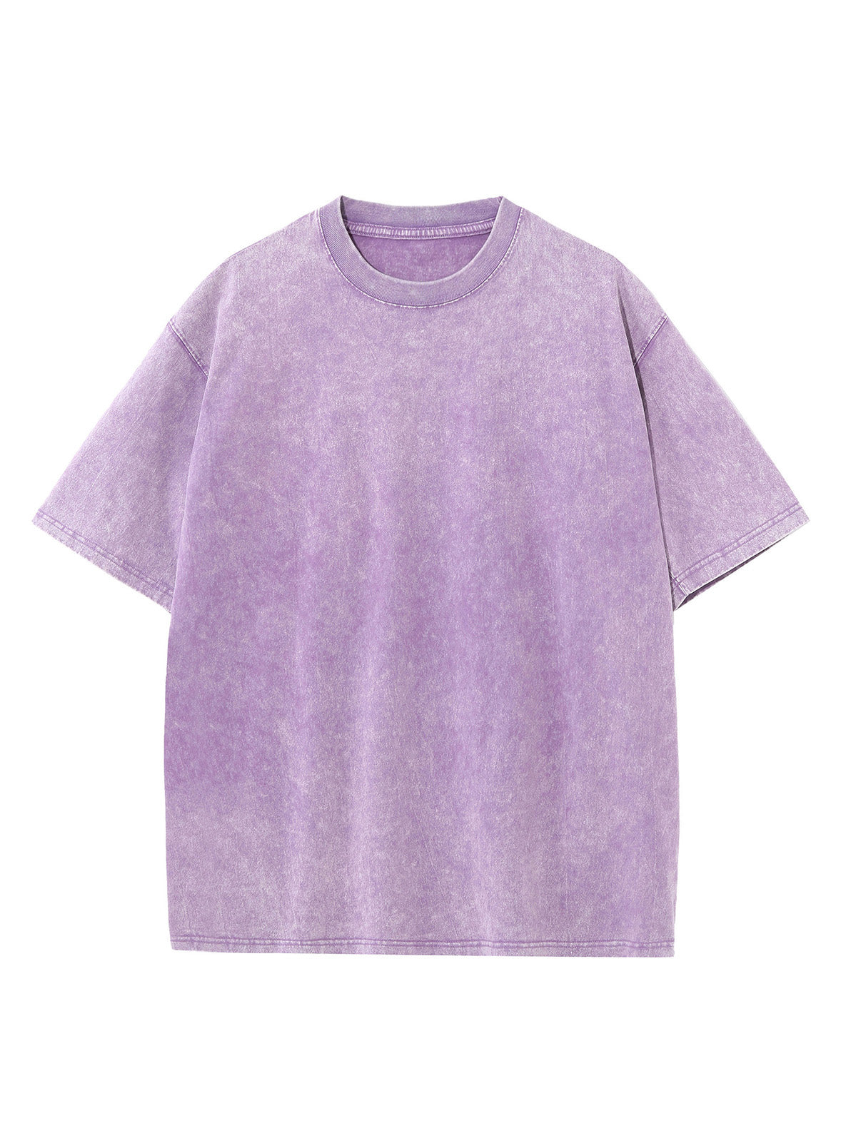 Oversized Acid Wash Cotton Drop Shoulder T-Shirt