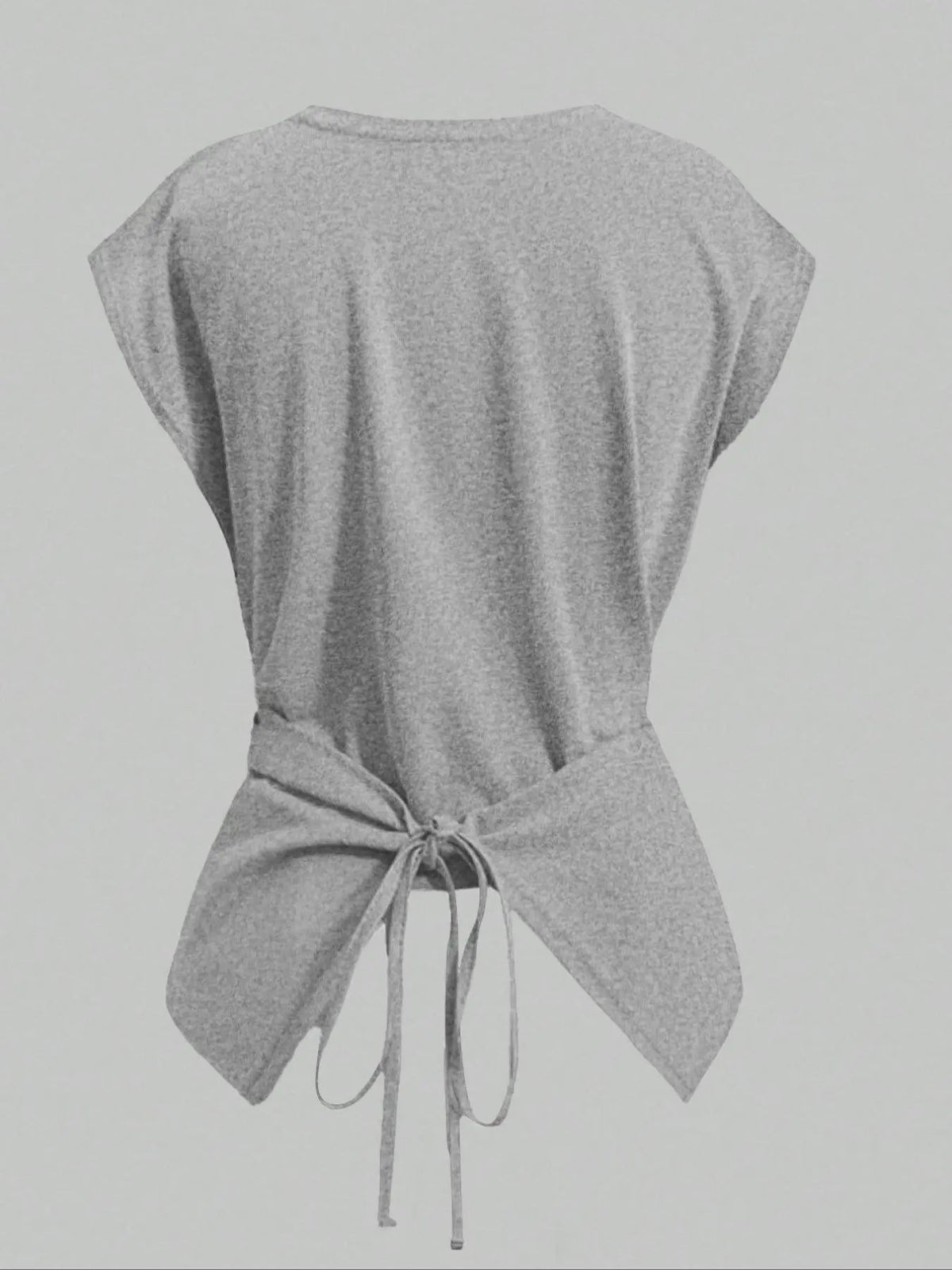 HOT SALE Women's Cap Sleeve Tie Back Cinched Waist Wrap Top