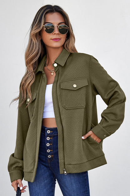 Threaded Pear Remi Zip Up Flap Shirt
