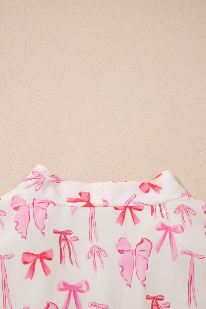 Threaded Pear Alianna Sleeveless Bow Mini Dress