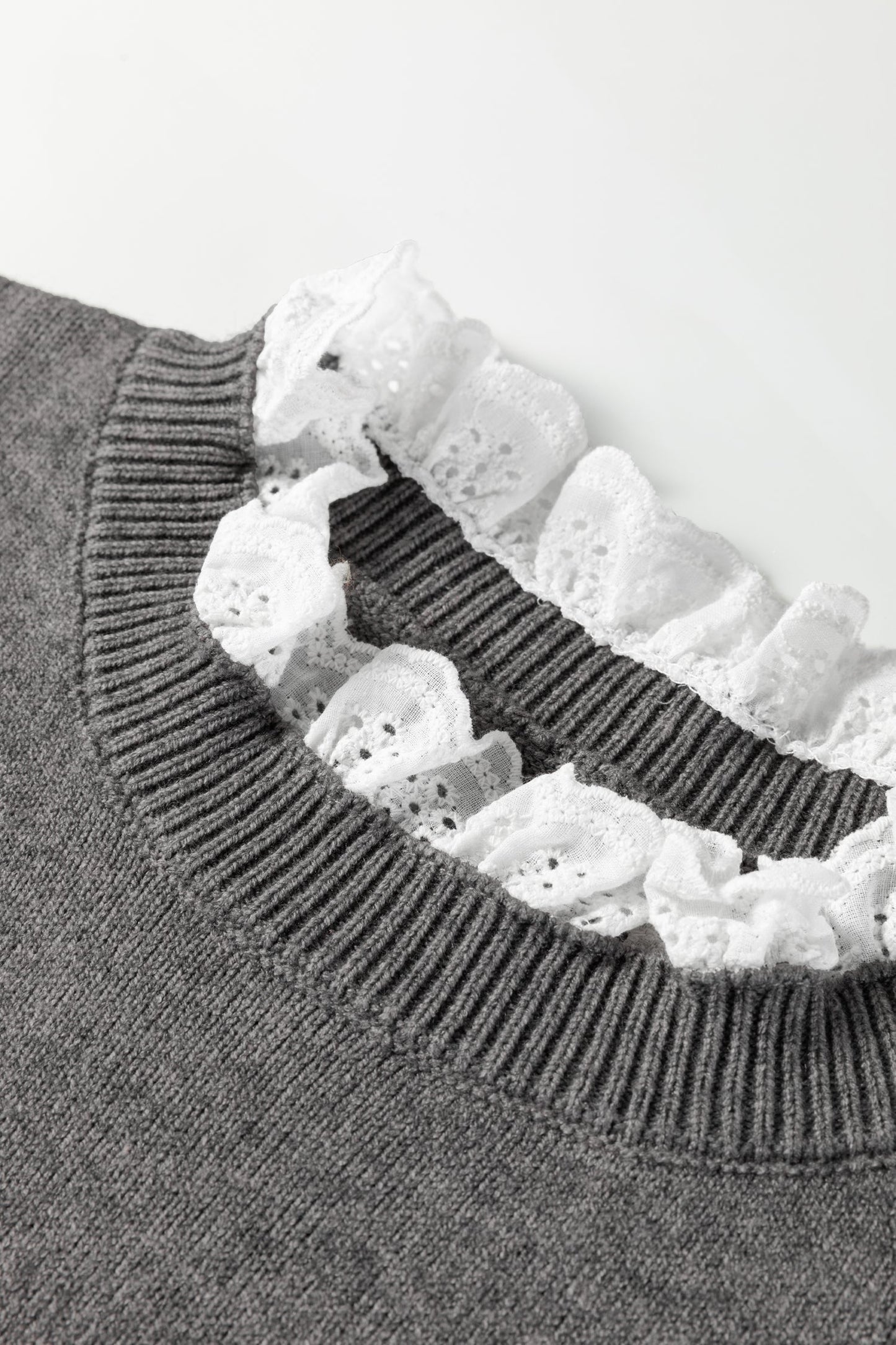 Threaded Pear Katelyn Patchwork Cuffs Loose Sweater