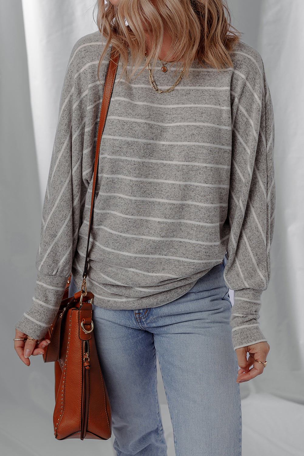 Threaded Pear Bella Stripe Dolman Sleeve Top