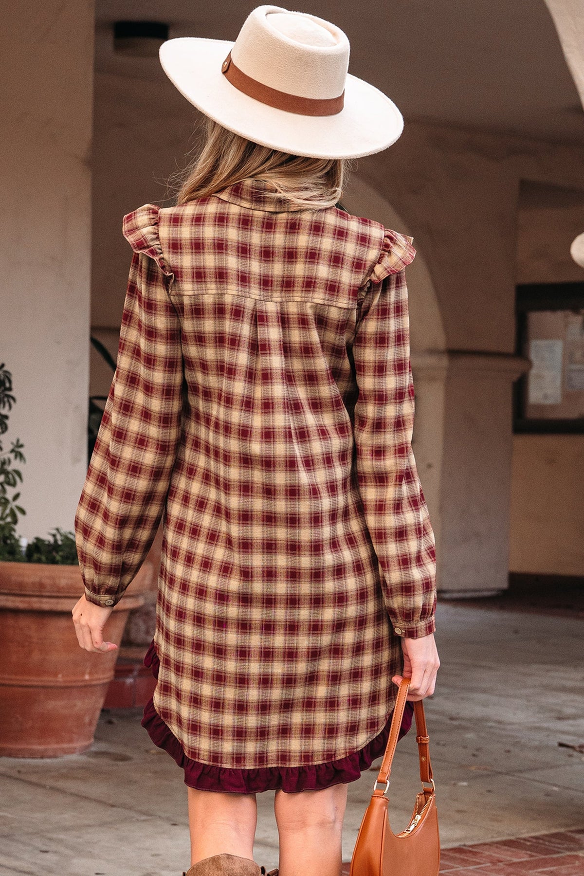 Threaded Pear Novalee Mini Shirt Dress Long Sleeve Top