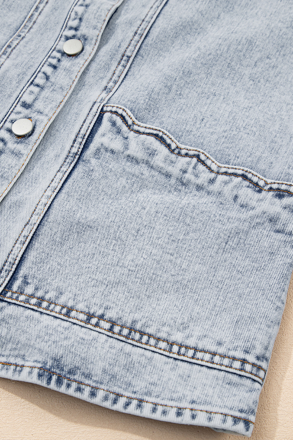 Threaded Pear Ava Trim Patch Front Vest