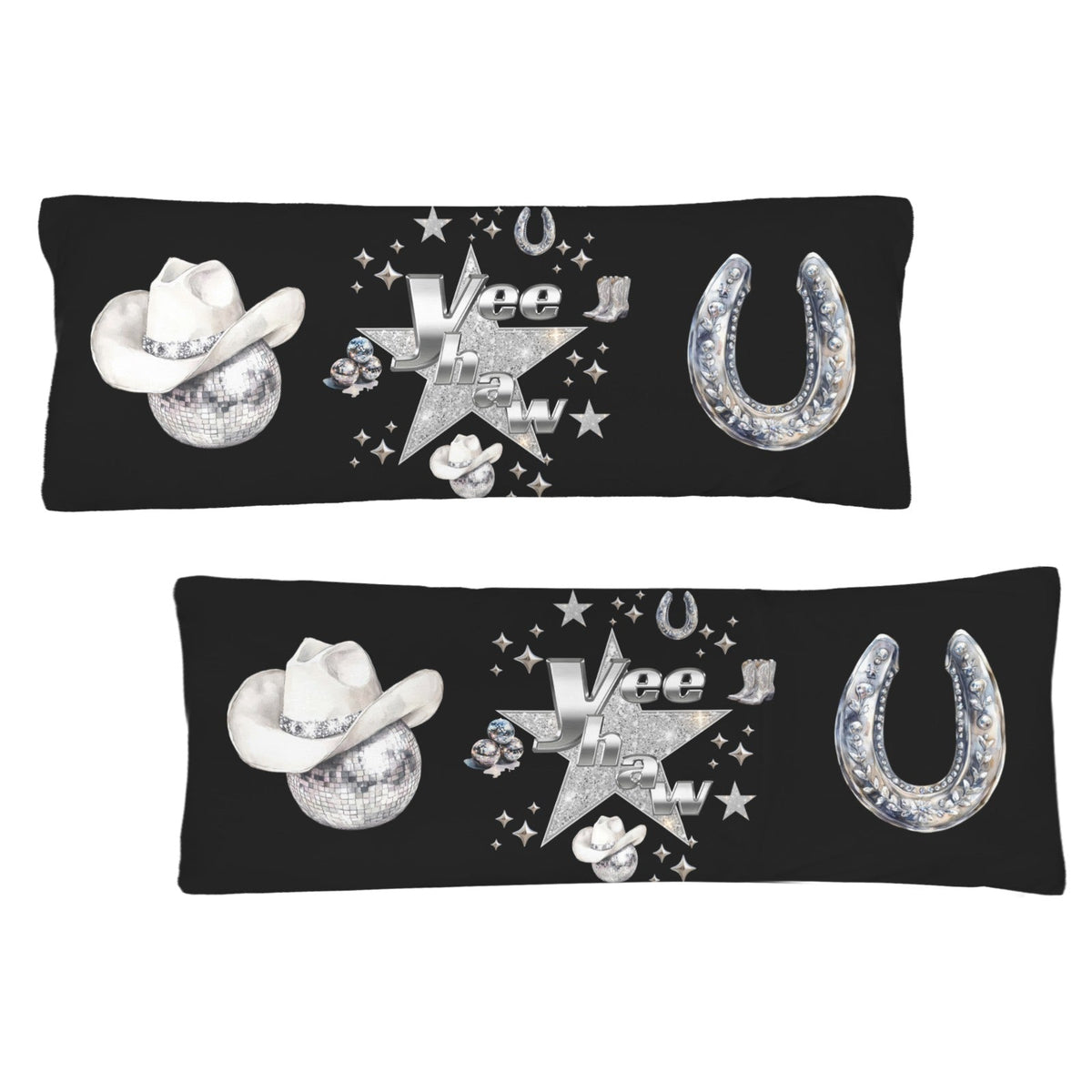 Baha Ranch Yeehaw Rhinestone Cowgirl Body Pillow Cover Made in America