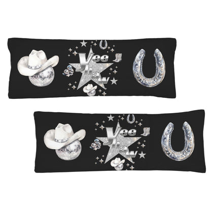 Baha Ranch Yeehaw Rhinestone Cowgirl Body Pillow Cover Made in America