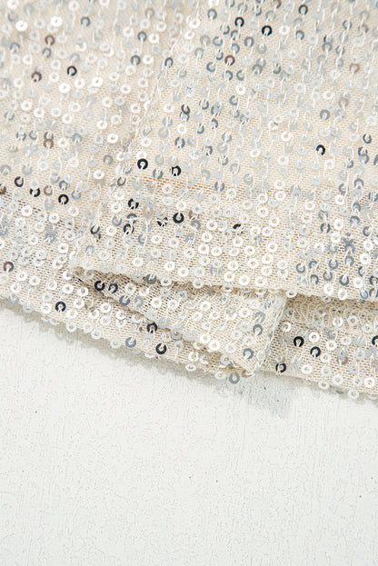 Threaded Pear Stella Stream Sequin Hooded Long Sleeve Top