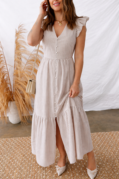 Threaded Pear Kira Front Slit Maxi Dress