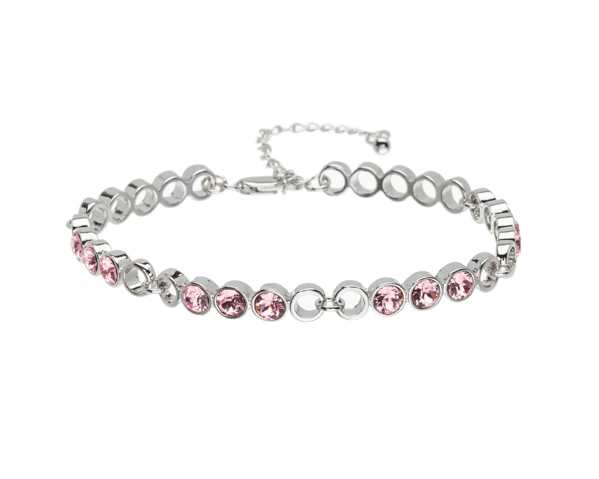 Adjustable Circular Linked Bracelet with Swarovski Crystals