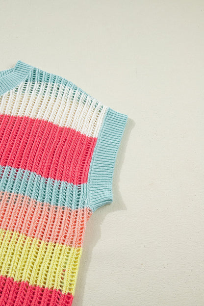 Threaded Pear Joelle Knit Short Sleeve Sweater