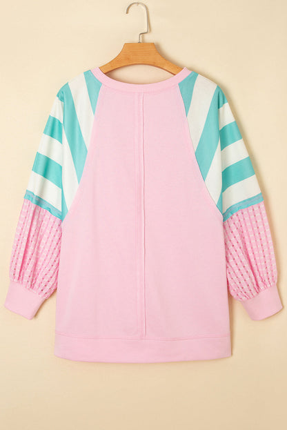 Threaded Pear Vanessa Patchwork Raglan Pullover Top
