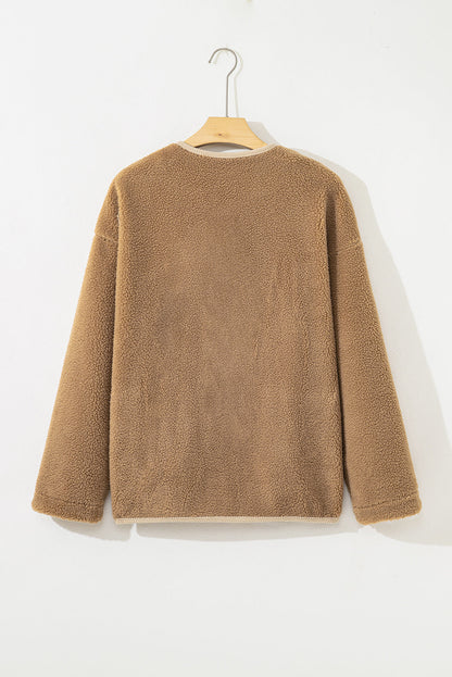 Threaded Pear Lilisha Corduroy Edge Patchwork Jacket