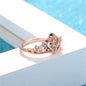 Crystal & Cubic Zirconia Rose Goldtone Crown Ring
