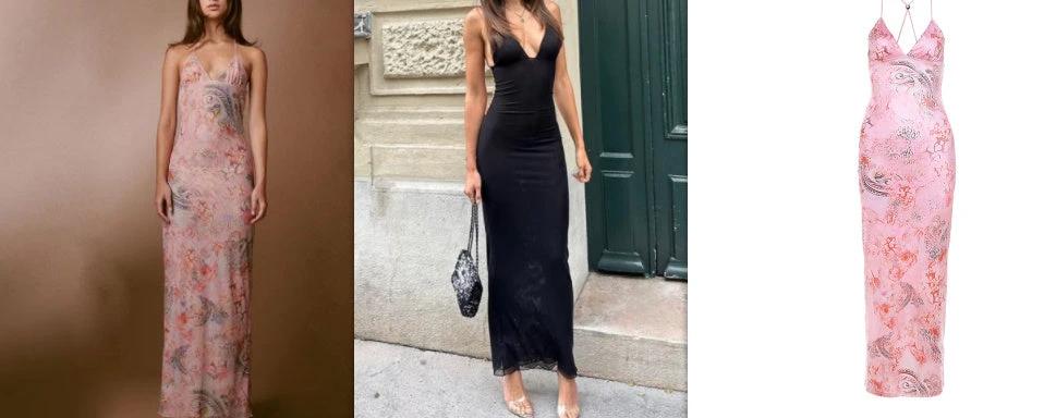 Floral Print Halter Dress - Sexy Butterfly Back Spaghetti Straps