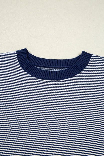 Threaded Pear Reese Stripe Dolman Oversize Tunic Sweater